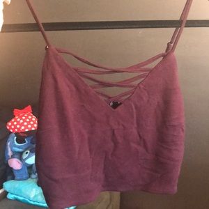 Purple crop top